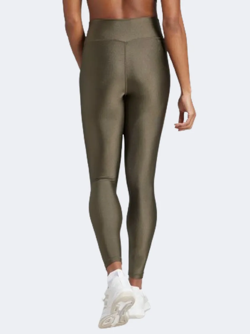 Adidas Optime Essentials Shine Women Training Tight Shadow Olive