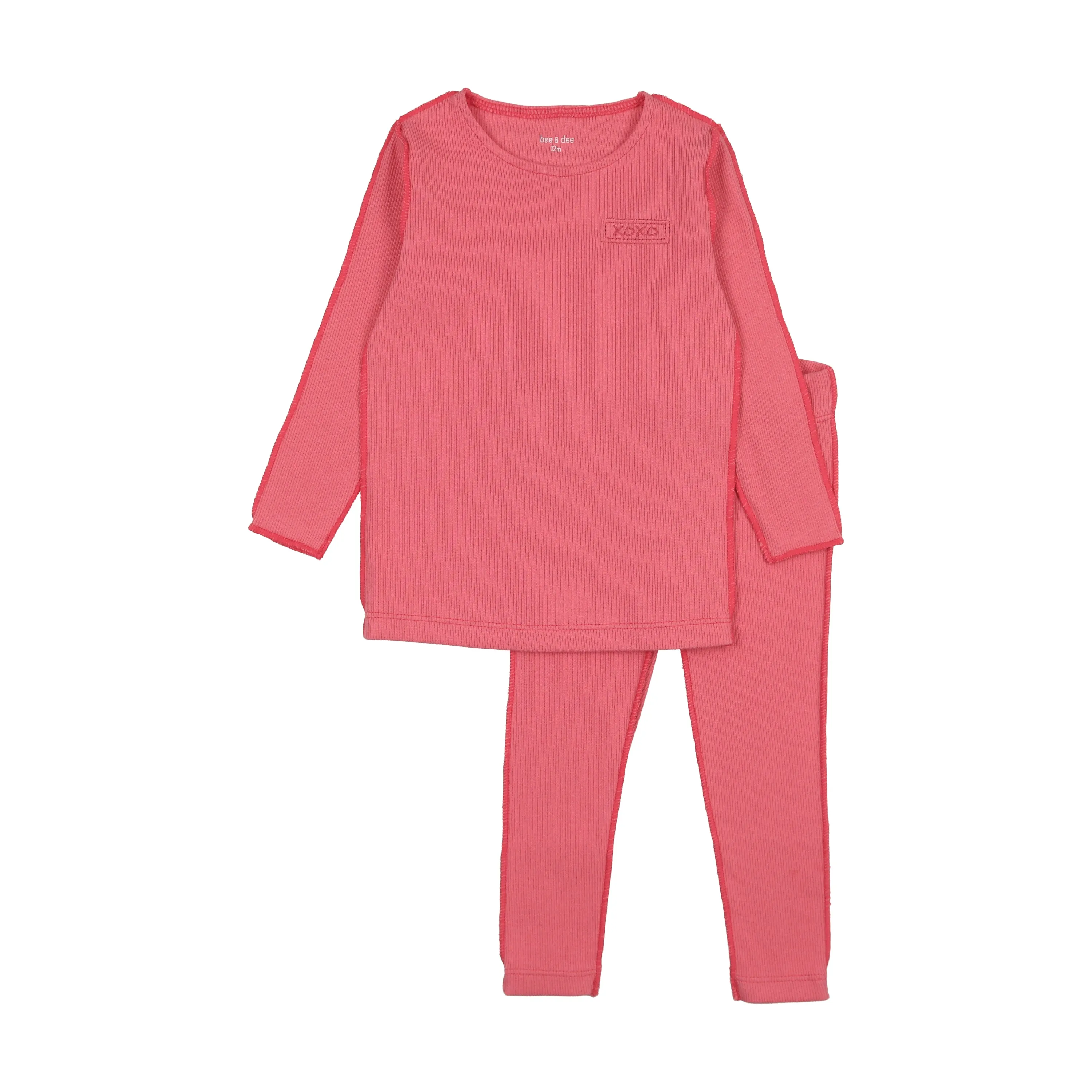 BEE & DEE 2PC CLASSIC RIBBED PAJAMAS
