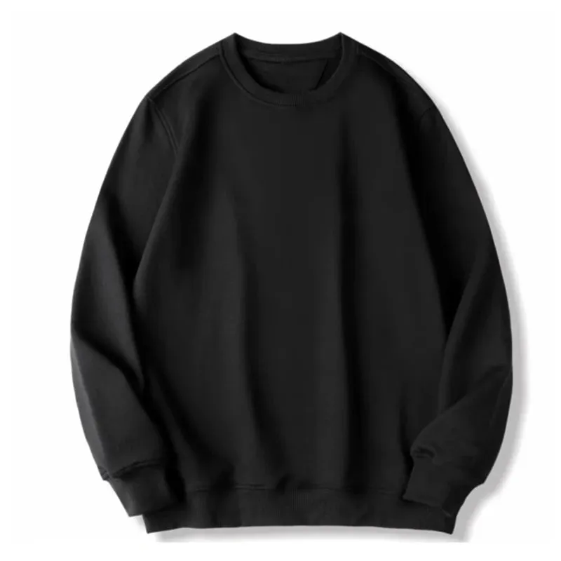 Black Sweatshirts Oversized Long Sleeve Printed Tops Plus Size 110-180kg Men Pullovers 6XL 7XL Round Neck Big Size Men Clothing