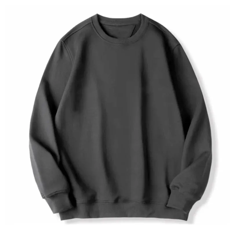 Black Sweatshirts Oversized Long Sleeve Printed Tops Plus Size 110-180kg Men Pullovers 6XL 7XL Round Neck Big Size Men Clothing