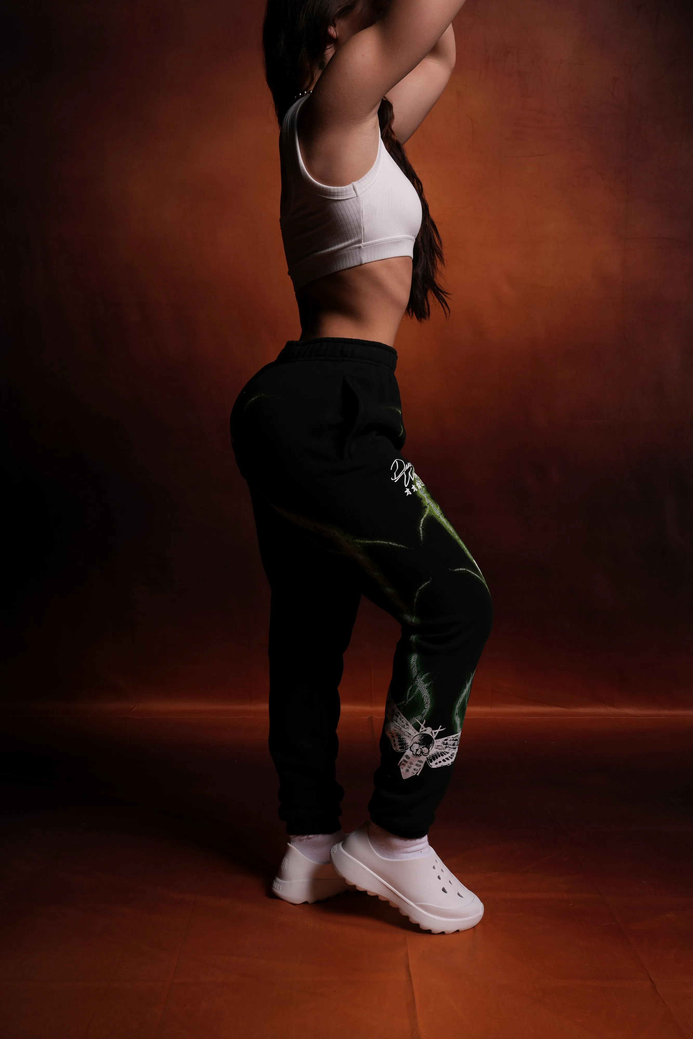 Charged Up She Post Lounge Sweats in Black