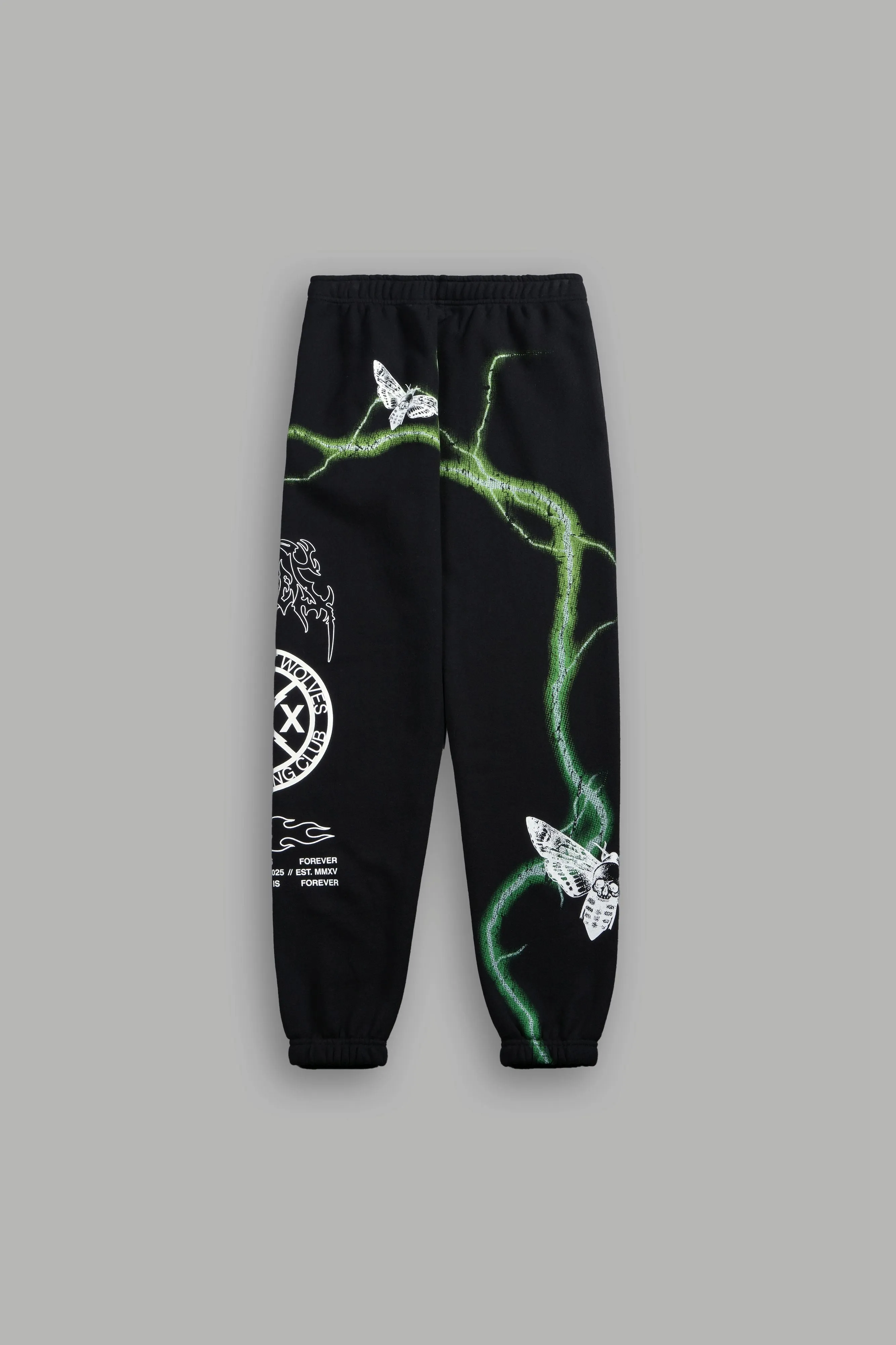 Charged Up She Post Lounge Sweats in Black