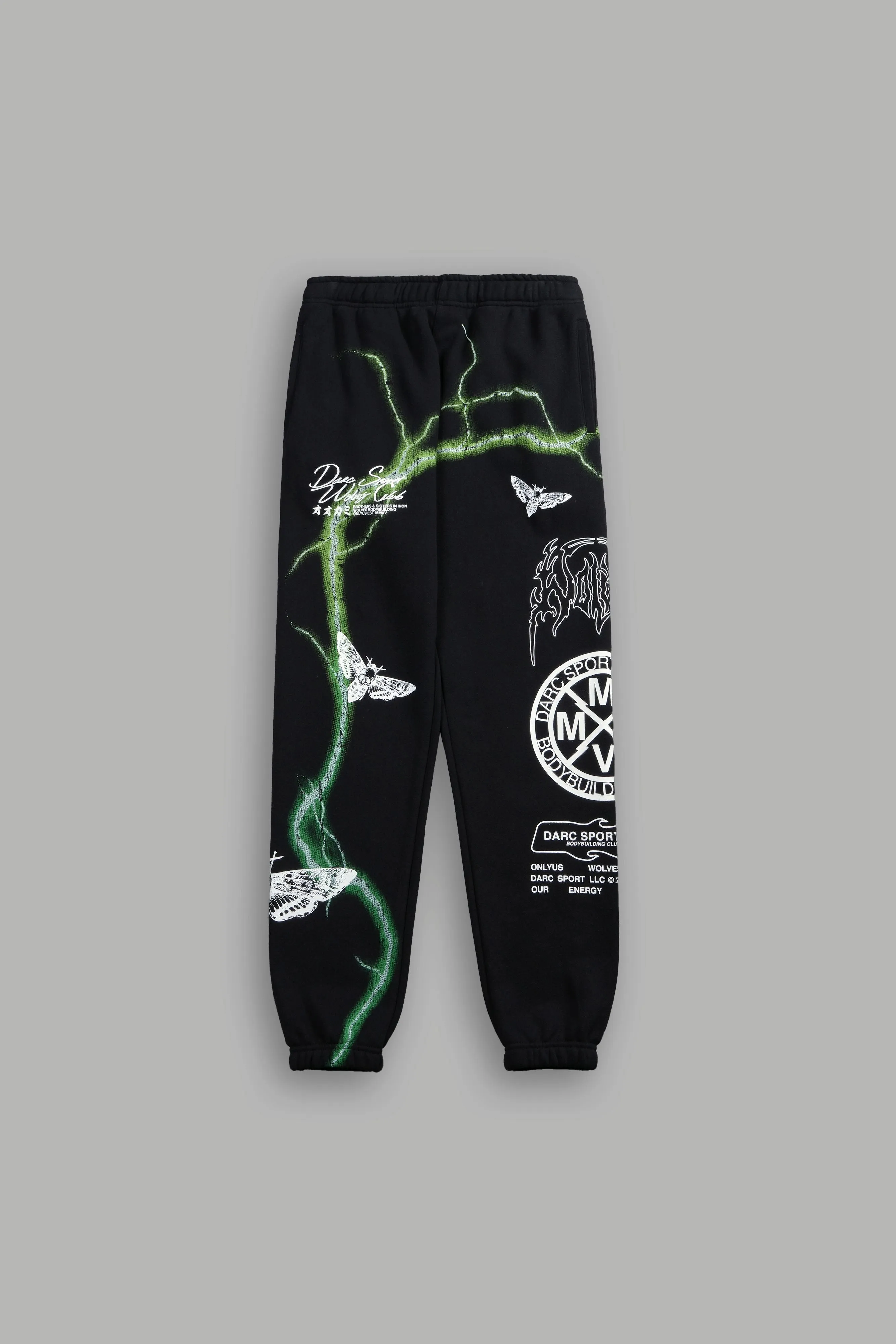 Charged Up She Post Lounge Sweats in Black