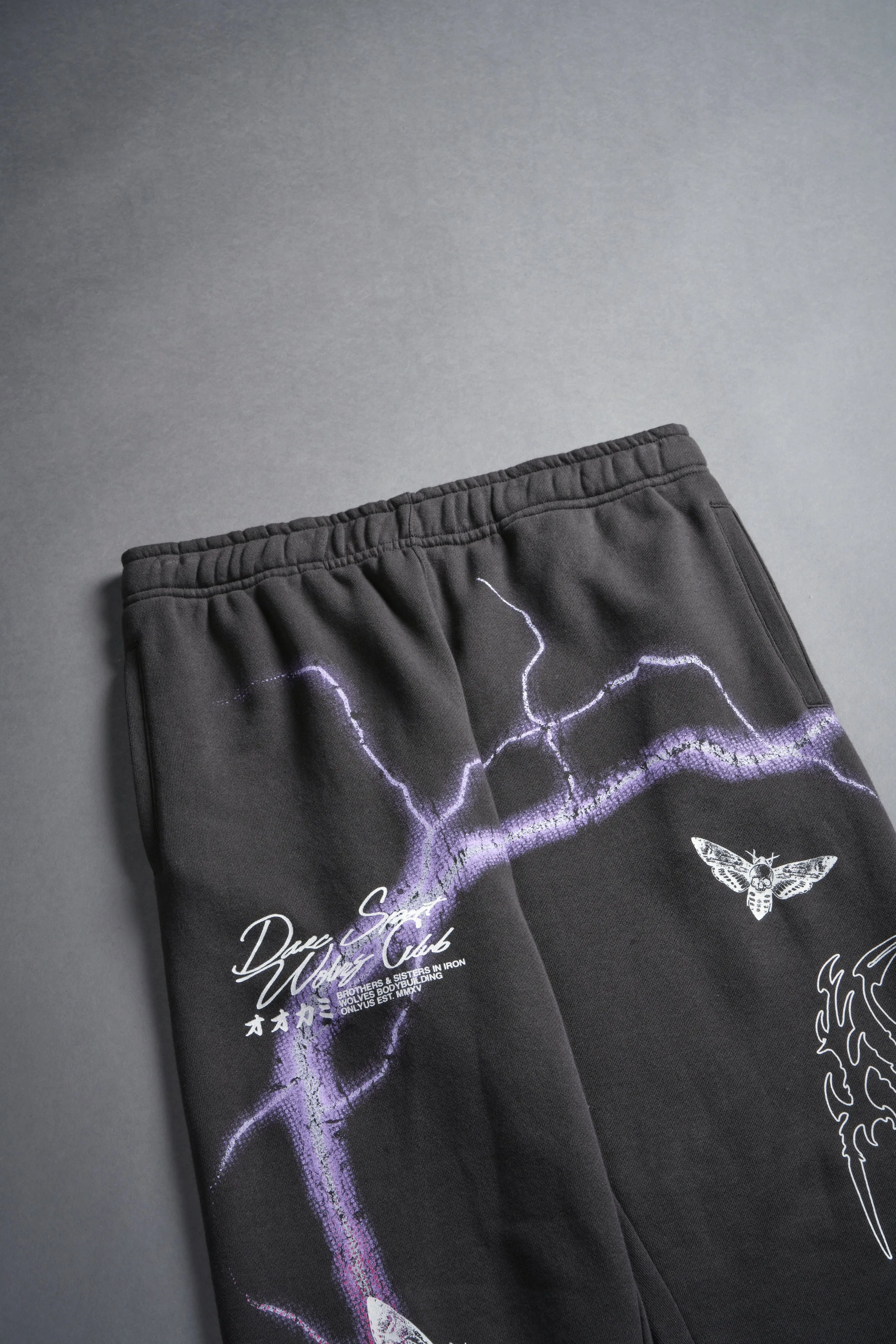 Charged Up She Post Lounge Sweats in Wolf Gray