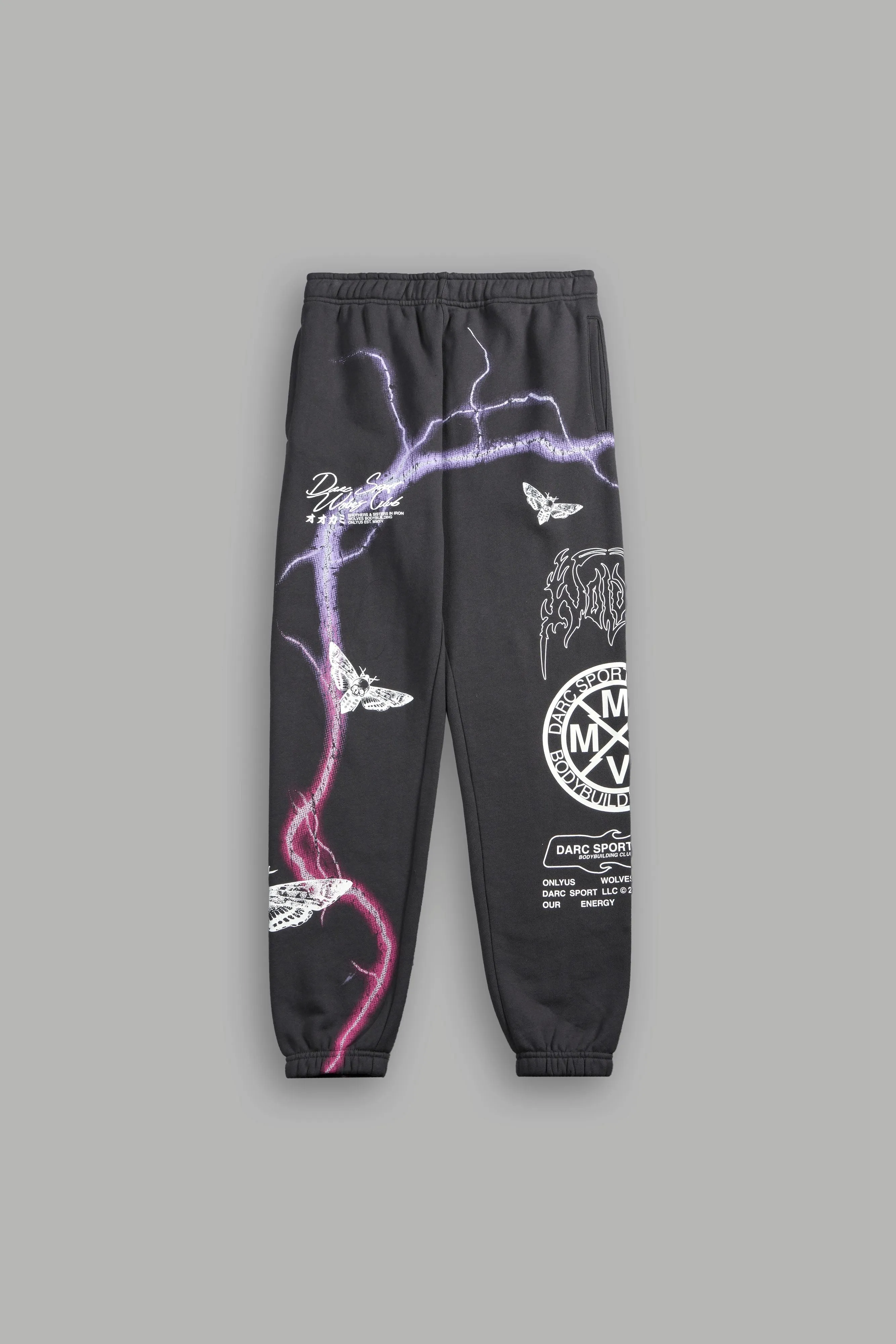 Charged Up She Post Lounge Sweats in Wolf Gray