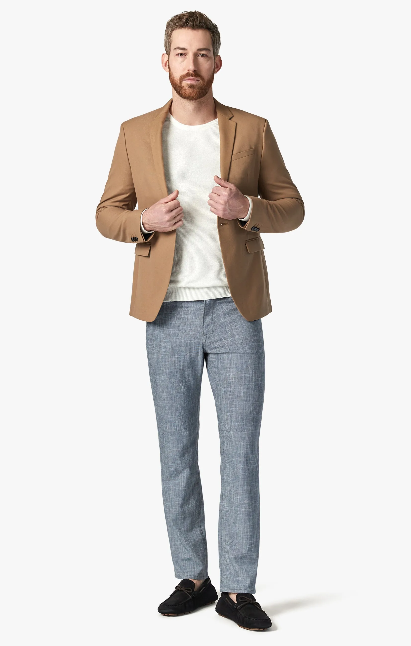 Charisma Relaxed Straight Pants in Grey Cross Twill