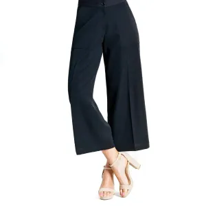 Clara Sunwoo Black Woven Cropped Pants