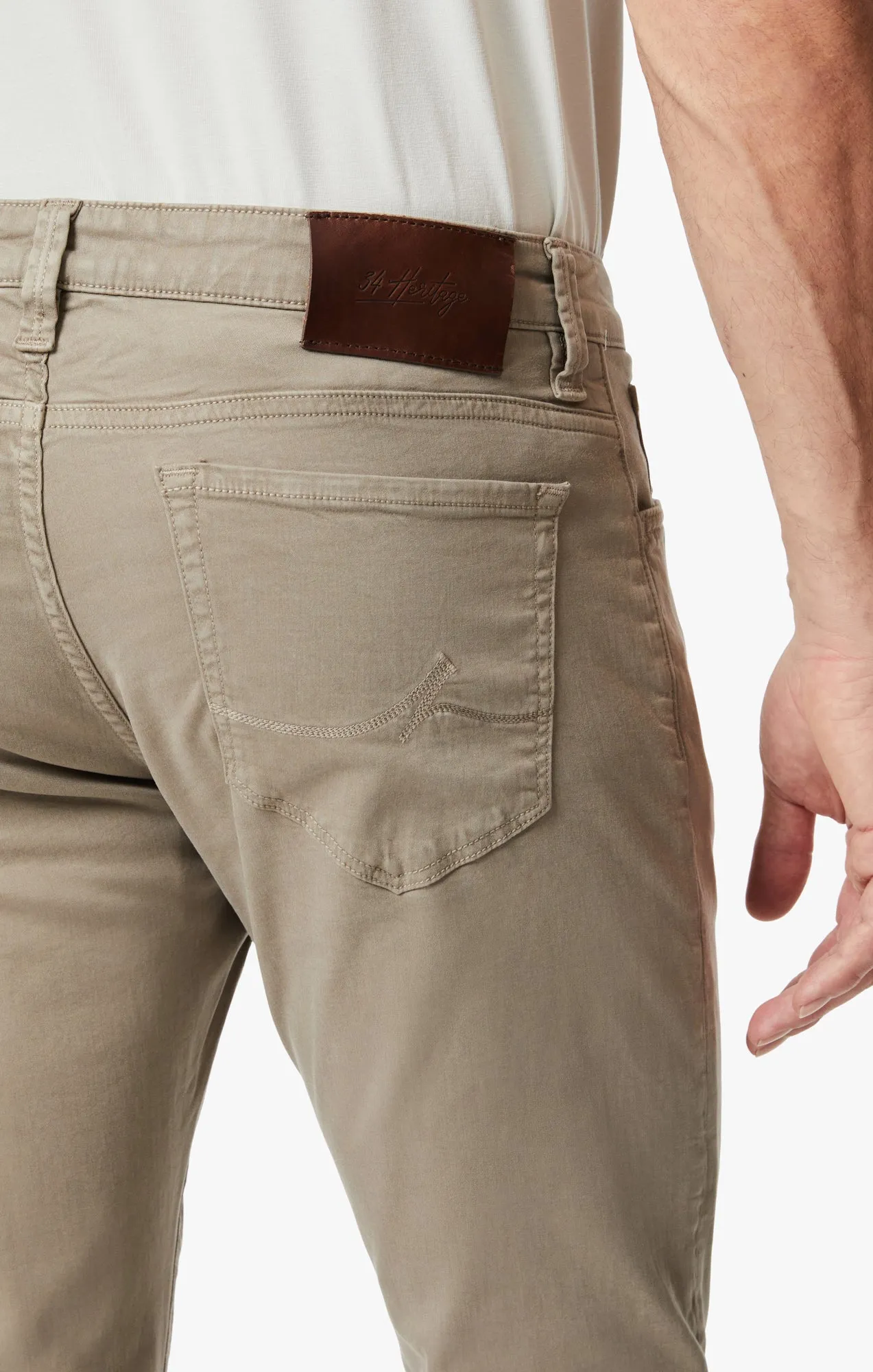 Cool Tapered Leg Pants In Mushroom Twill
