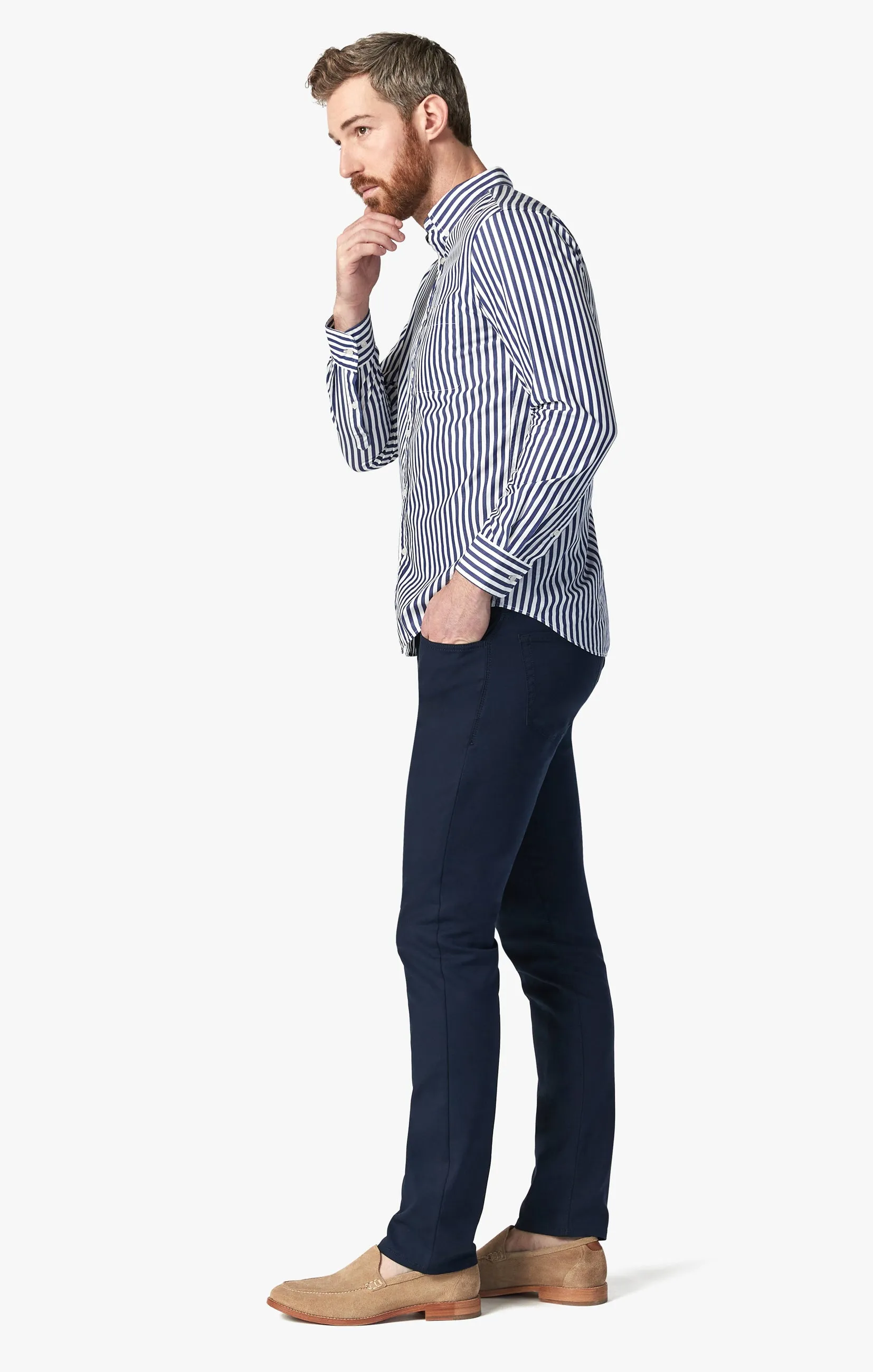 Courage Straight Leg Pants In Navy High Flyer