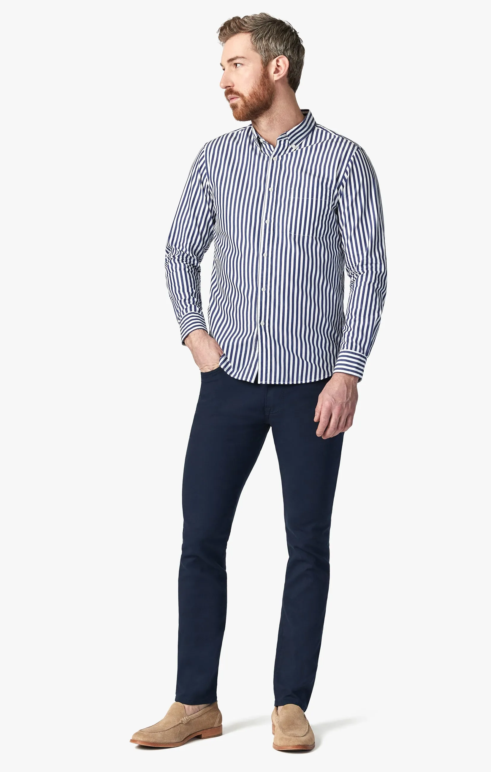 Courage Straight Leg Pants In Navy High Flyer