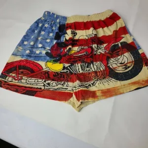 Disney Flag & Motorcycle Mickey Shorts