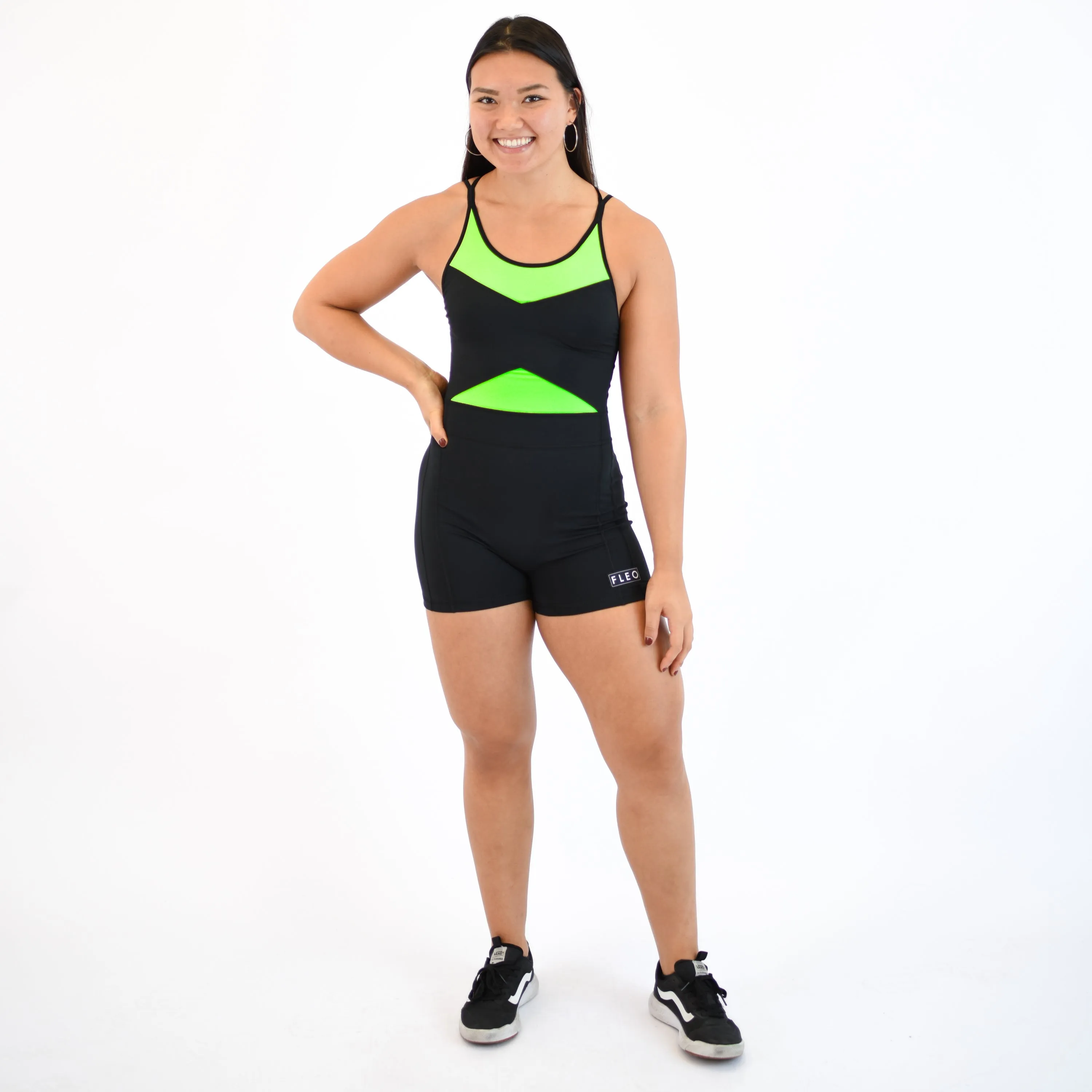 FLEO Singlet (Black   Neon Green)