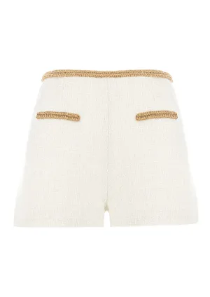 Gold Thread Tweed Shorts