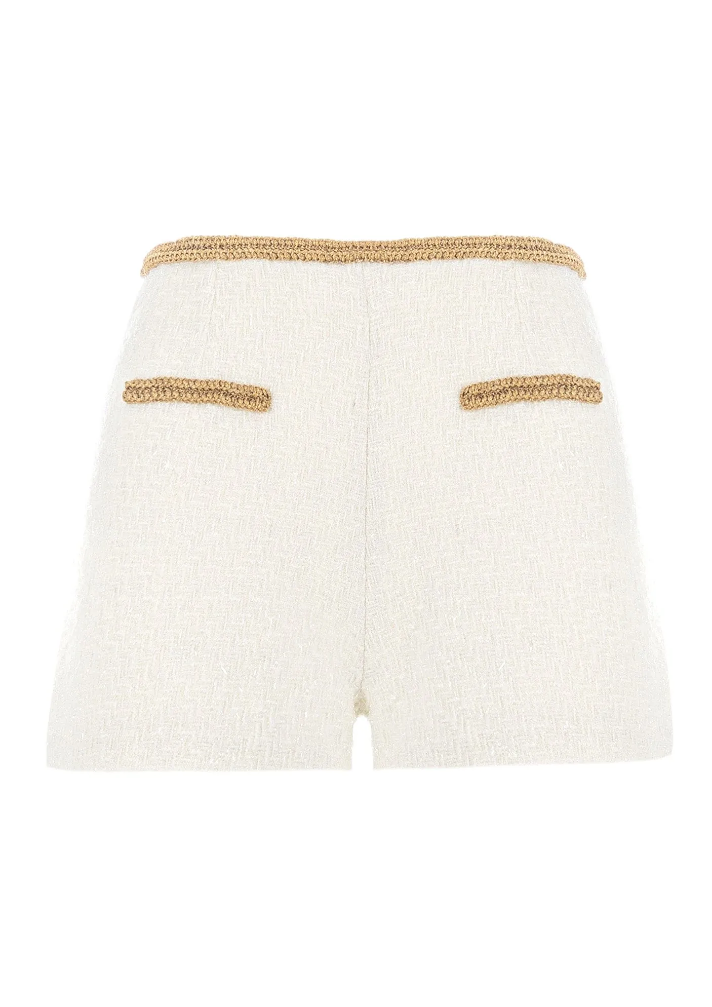 Gold Thread Tweed Shorts