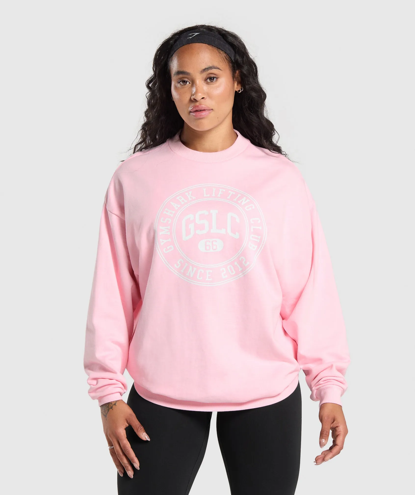 Gymshark GSLC Weight Graphic Sweater - Dolly Pink