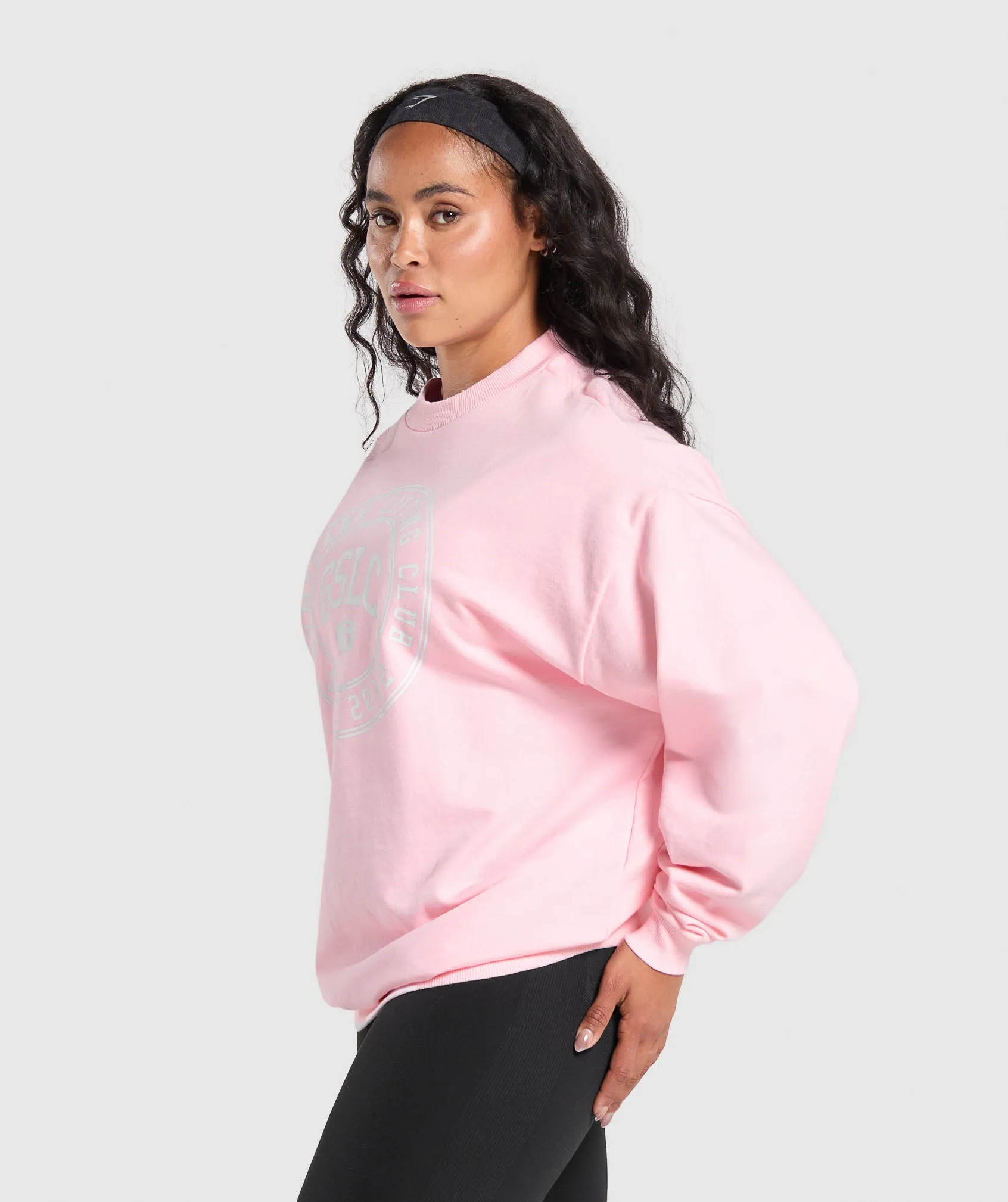 Gymshark GSLC Weight Graphic Sweater - Dolly Pink