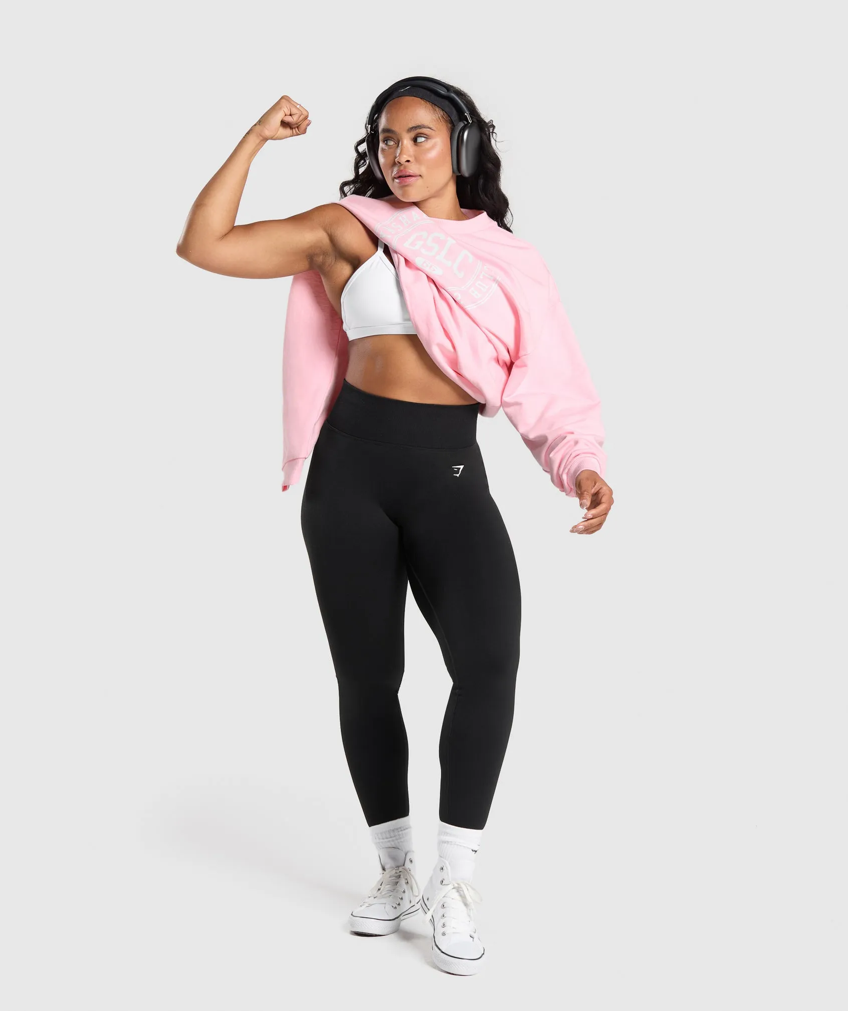 Gymshark GSLC Weight Graphic Sweater - Dolly Pink