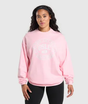 Gymshark GSLC Weight Graphic Sweater - Dolly Pink