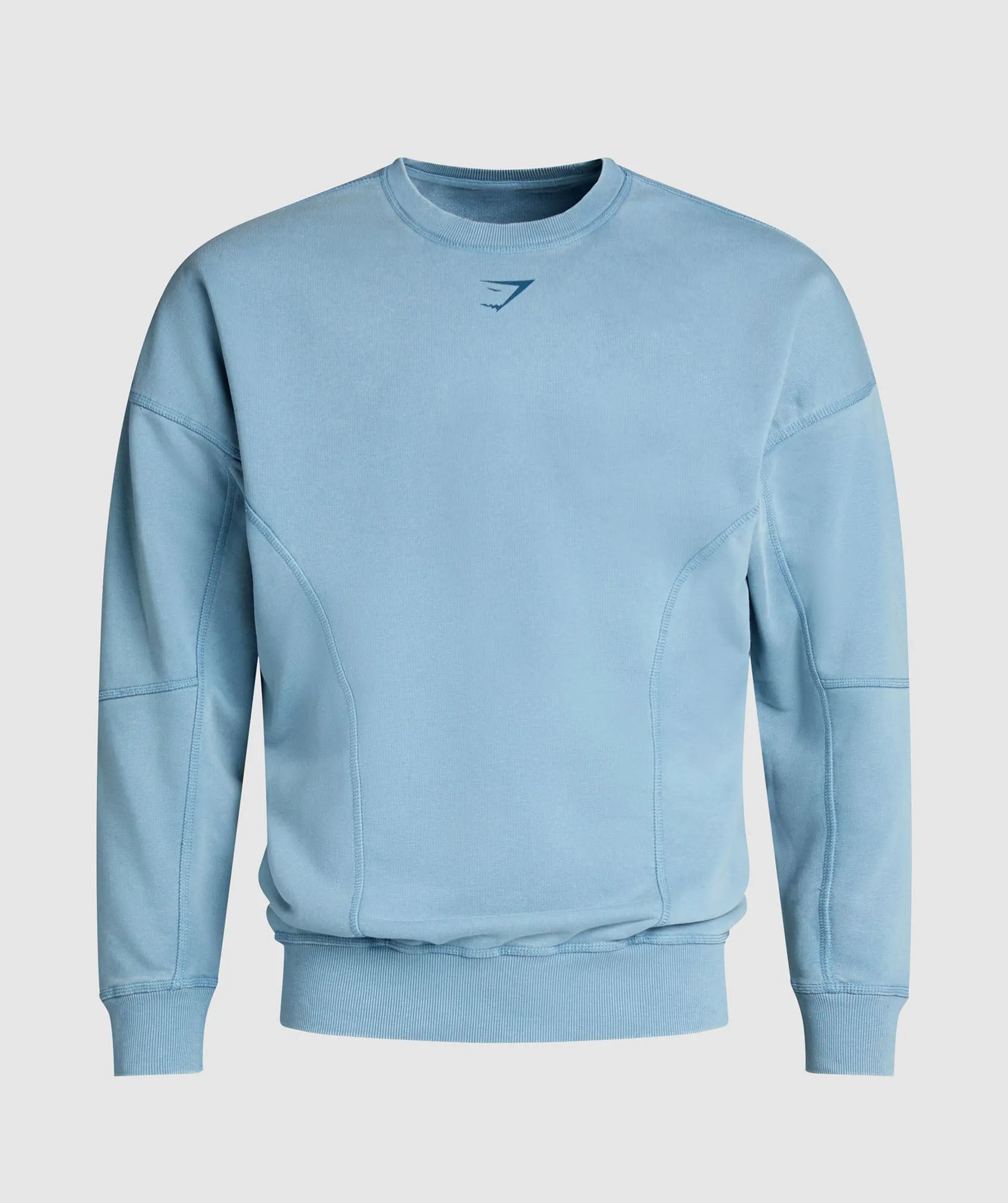 Gymshark Heritage Washed Crew - Faded Blue