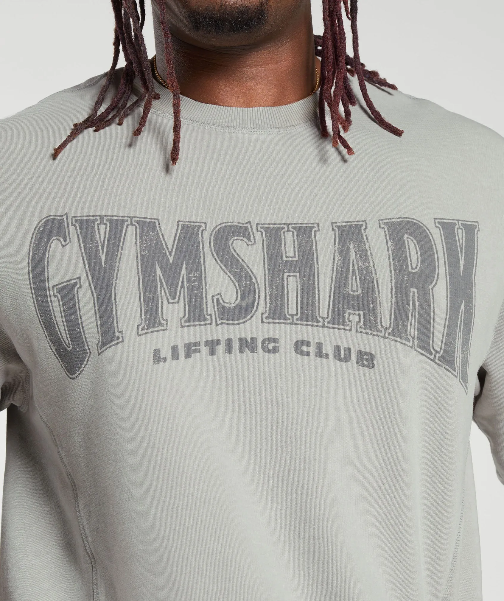Gymshark Heritage Washed Short Sleeve Crew - Smokey Grey
