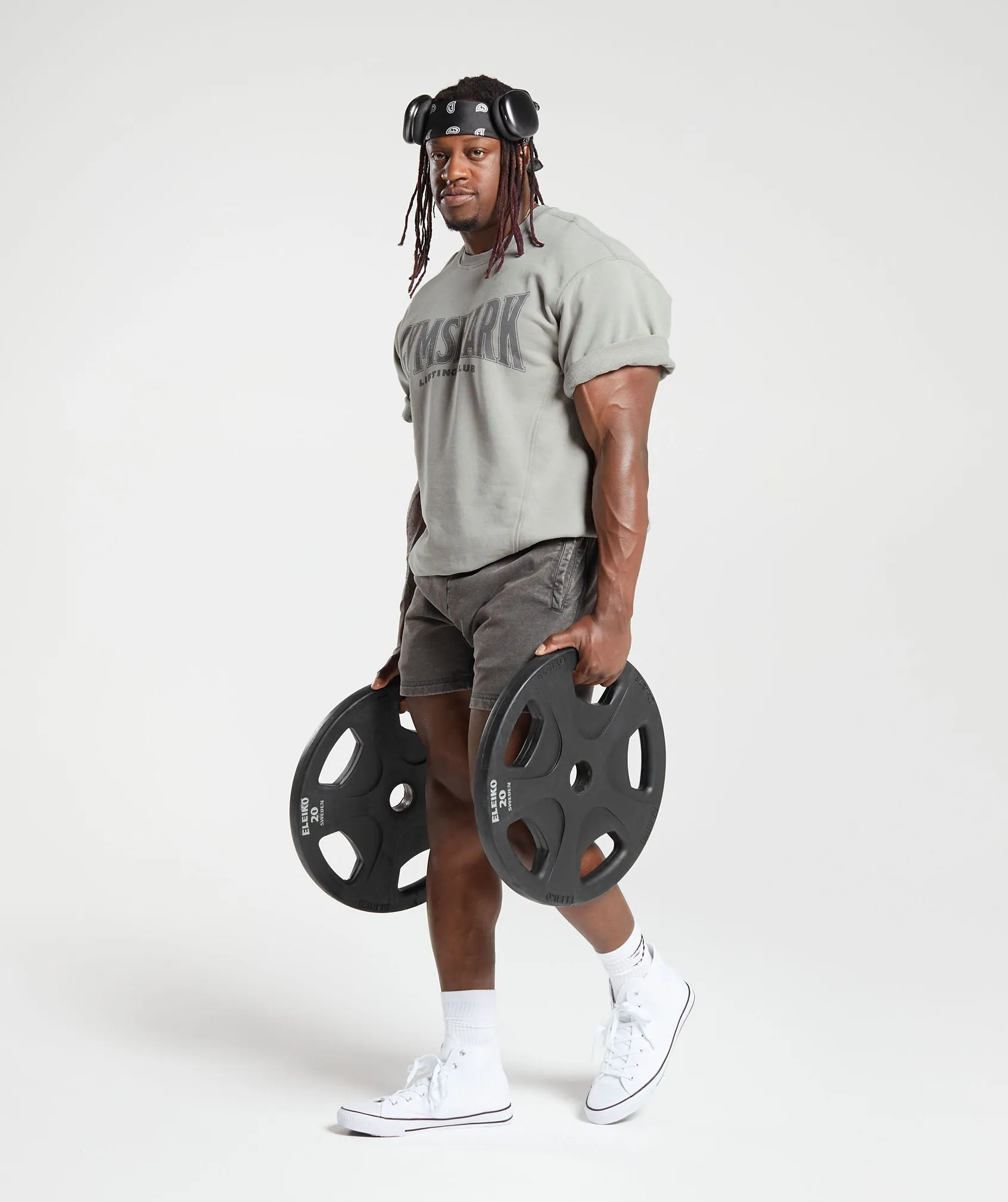 Gymshark Heritage Washed Short Sleeve Crew - Smokey Grey