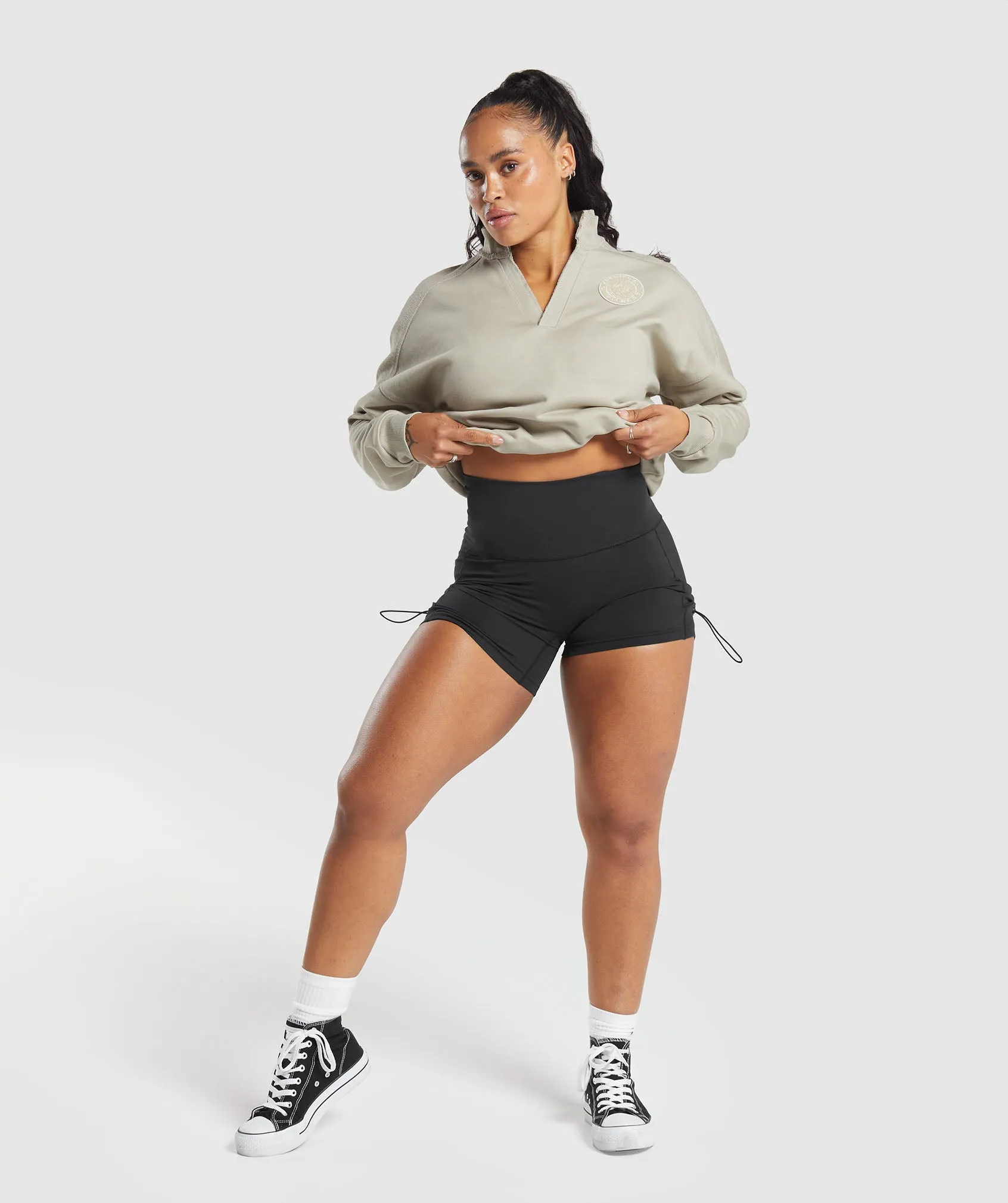Gymshark Legacy Oversized Sweatshirt - Washed Stone Brown