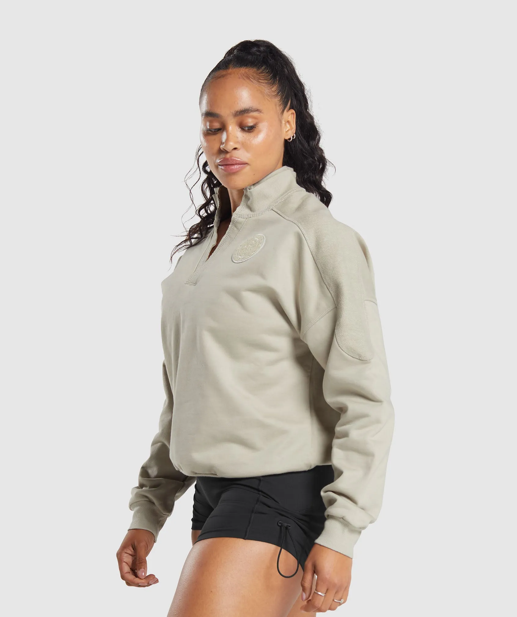 Gymshark Legacy Oversized Sweatshirt - Washed Stone Brown