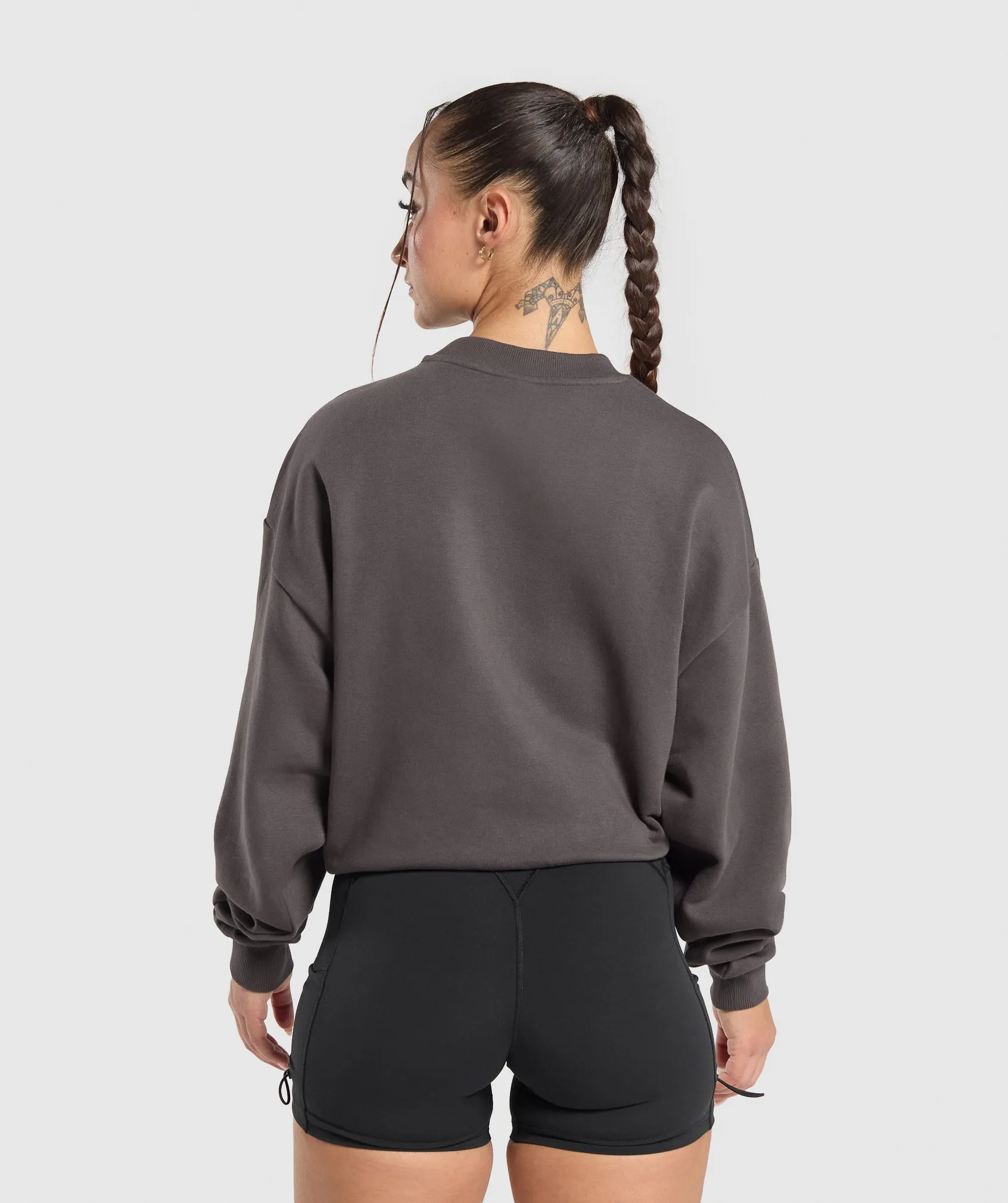 Gymshark Lifting Essentials Oversized Sweatshirt - Greyed Purple