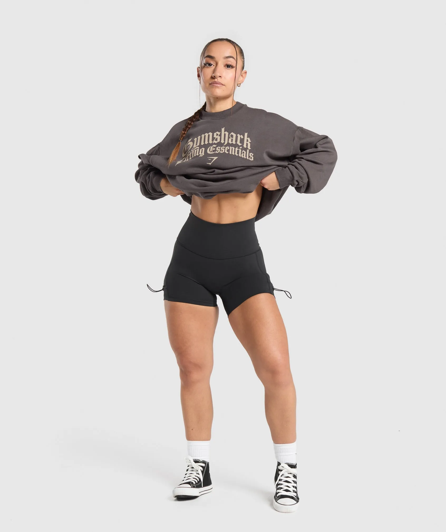 Gymshark Lifting Essentials Oversized Sweatshirt - Greyed Purple
