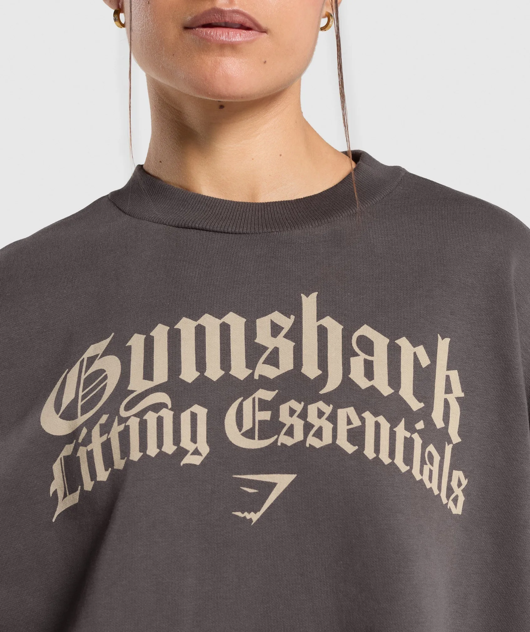 Gymshark Lifting Essentials Oversized Sweatshirt - Greyed Purple