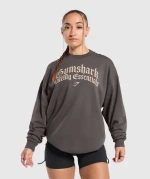 Gymshark Lifting Essentials Oversized Sweatshirt - Greyed Purple