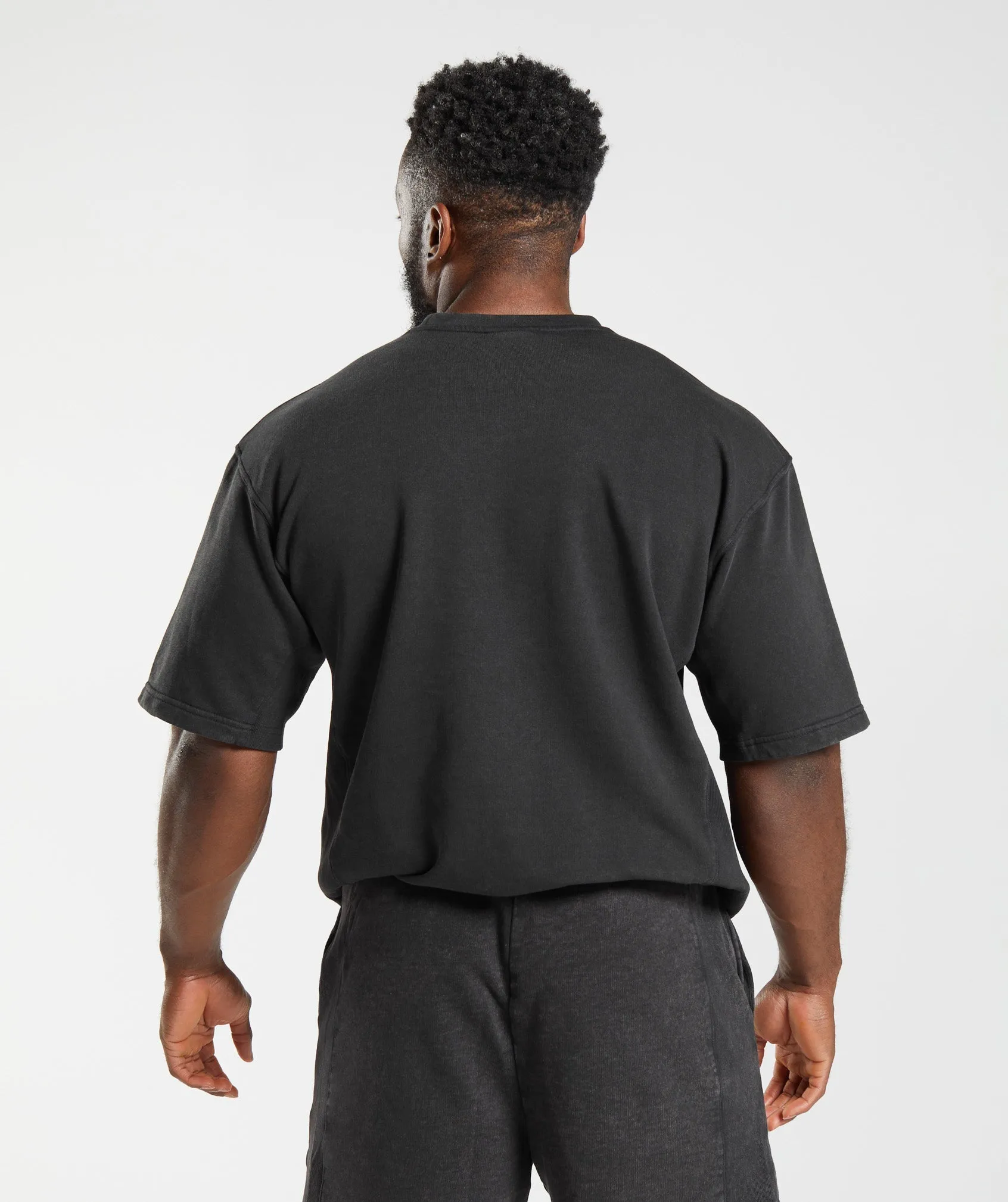 Gymshark Power Washed Short Sleeve Crew - Black