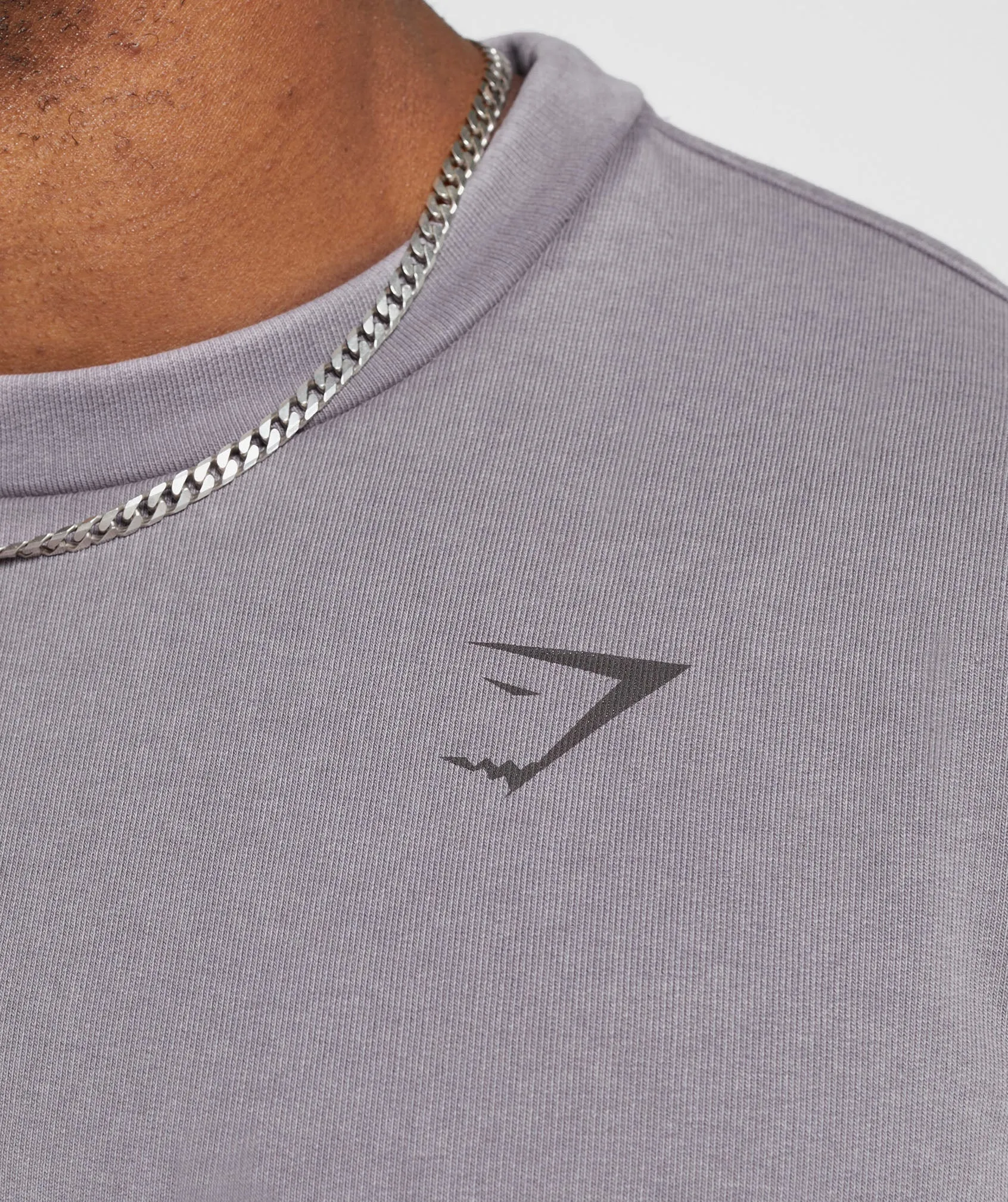 Gymshark Power Washed Short Sleeve Crew - Fog Purple