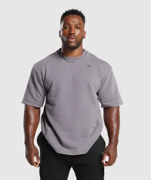 Gymshark Power Washed Short Sleeve Crew - Fog Purple
