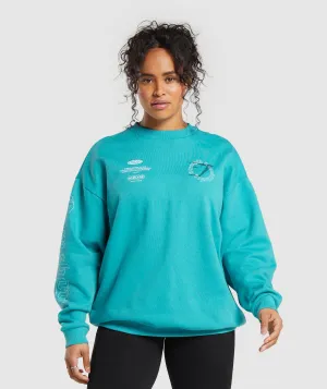 Gymshark Strength & Conditioning Oversized Sweatshirt - Artificial Teal