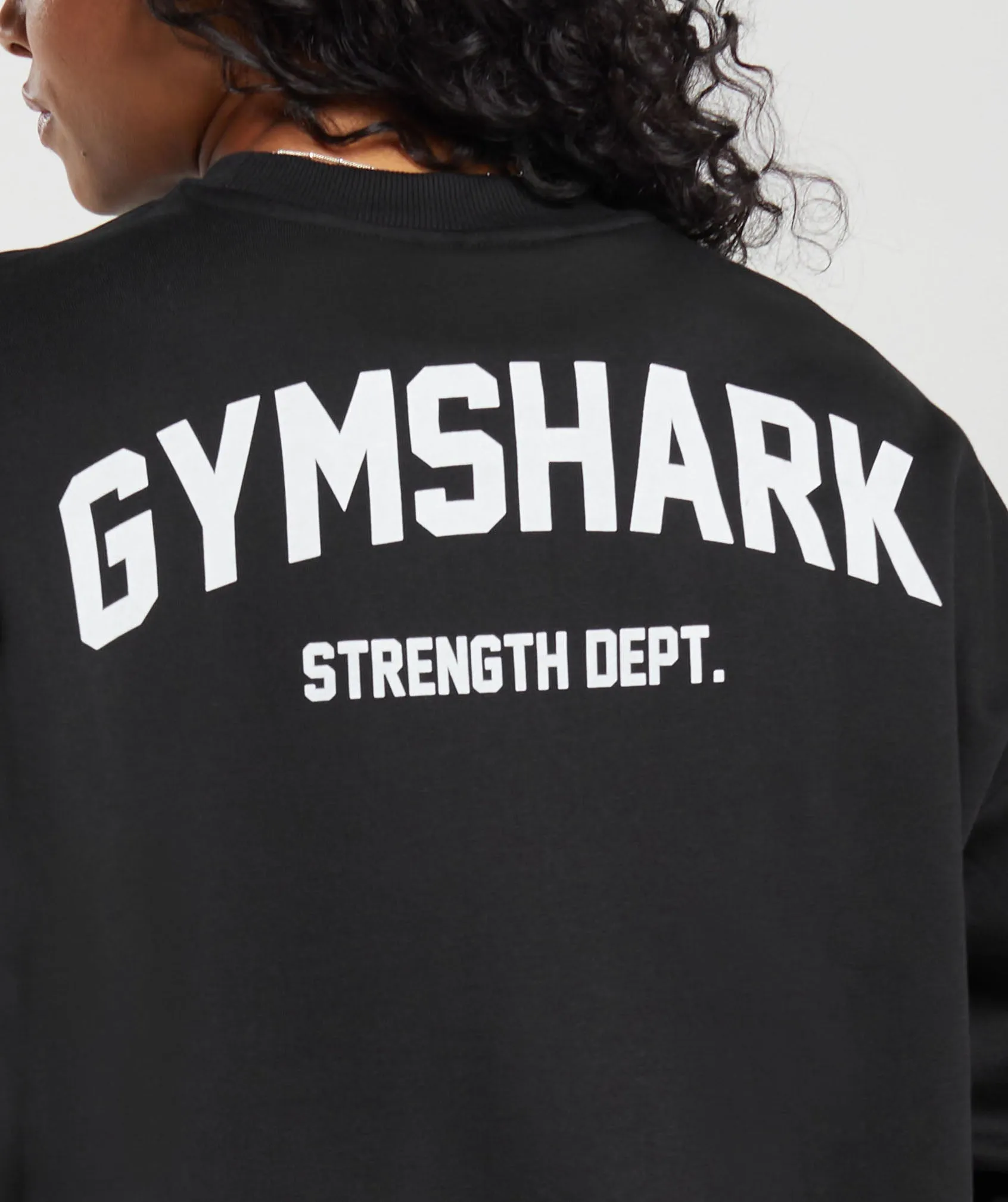 Gymshark Strength Department Graphic Oversized Sweatshirt - Black