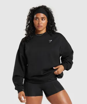 Gymshark Strength Department Graphic Oversized Sweatshirt - Black