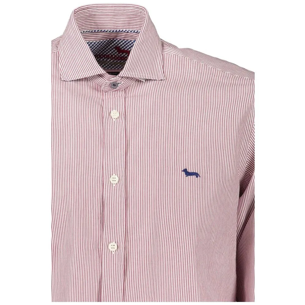 Harmont & Blaine Chic Pink Narrow-Fit Organic Cotton Shirt