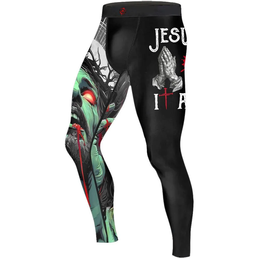 Jesus Paid All Men's Compression Leggings