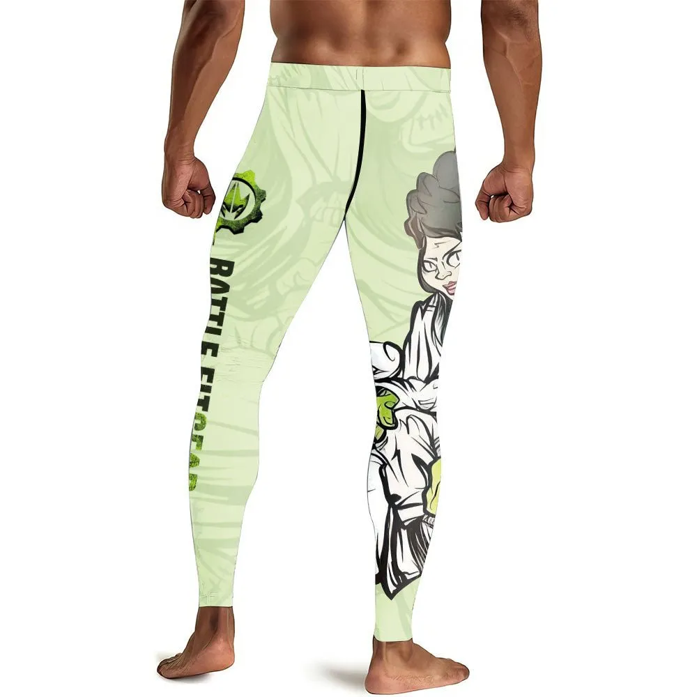 Jiu Jitsu Frankenstein Men's Compression Leggings