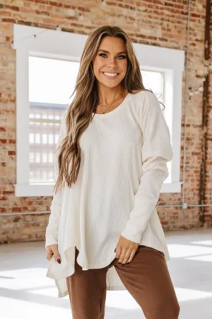 Jules Waffle Knit Oversized Top | S-XL | PRE ORDER