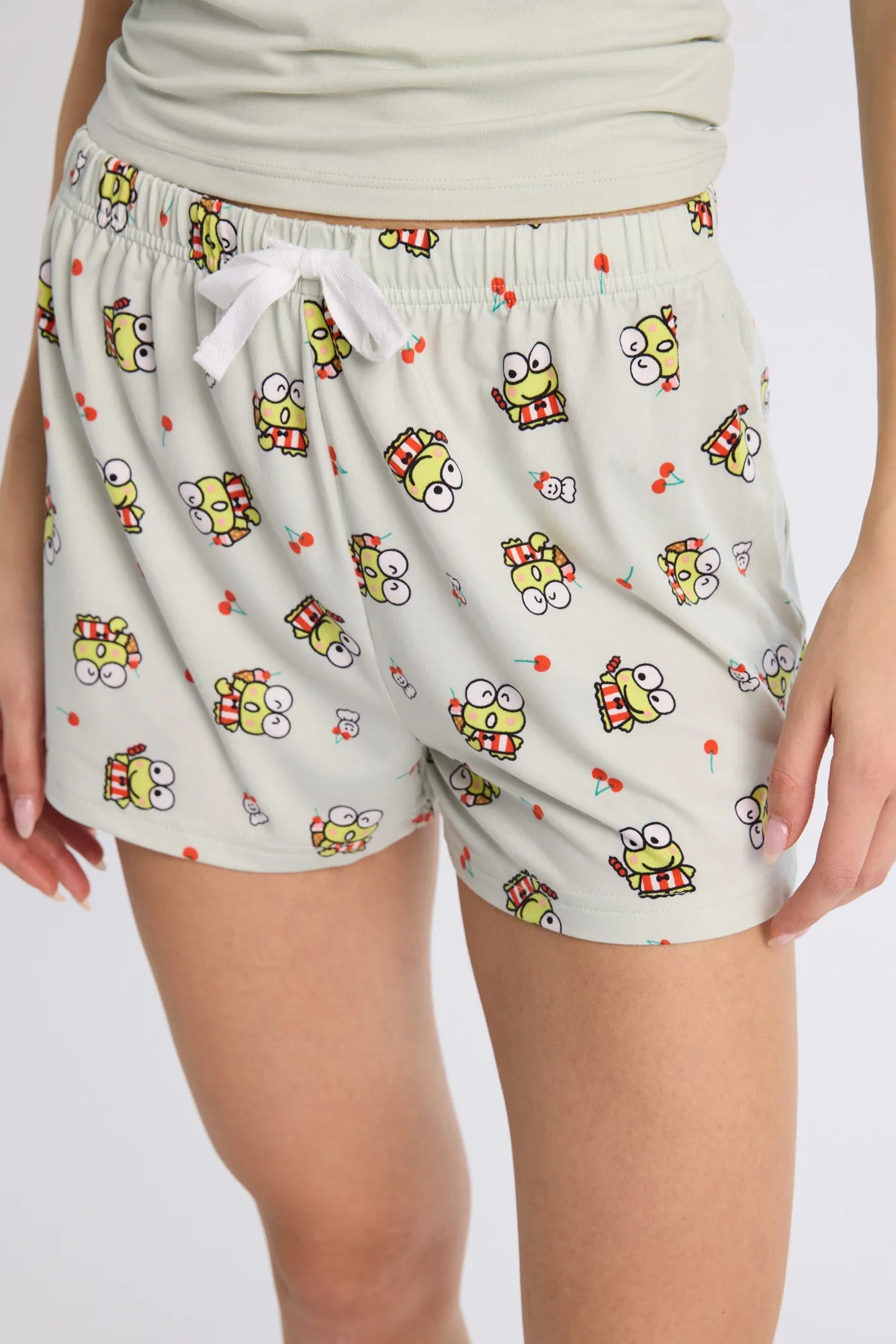 Keroppi Super Soft Pajama Tank Top And Shorts 2-Piece Set