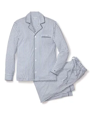Men's Pima Pajama Set | Navy French Ticking