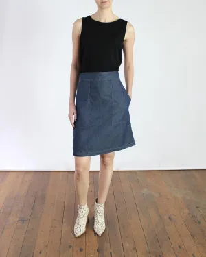 Pocket Lightweight Denim Skirt