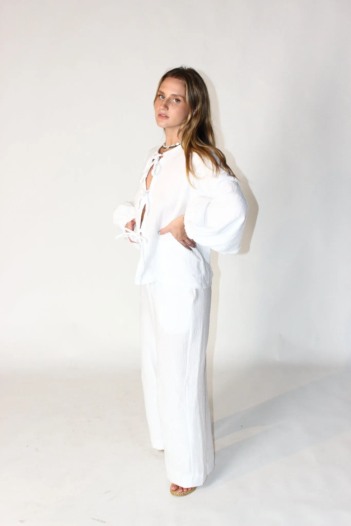 Raiya Pant in White