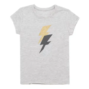 Stacked Bolt Raw Edge Tee
