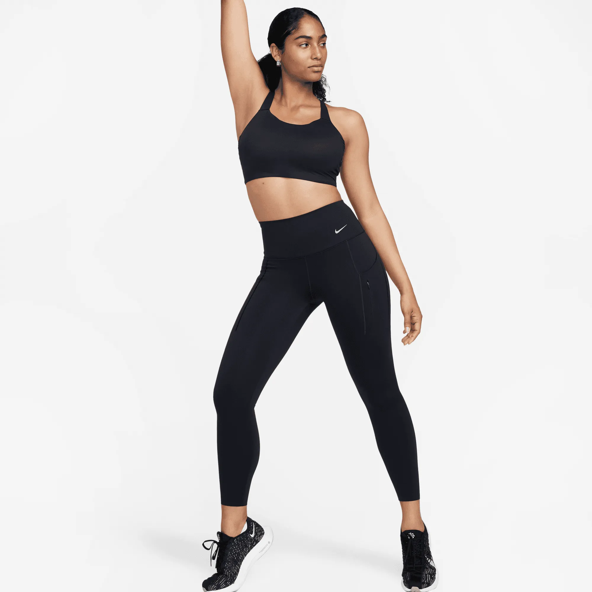 Women's Go Women's Therma-FIT High-Waisted 7/8 Leggings (010 - Black/Black)